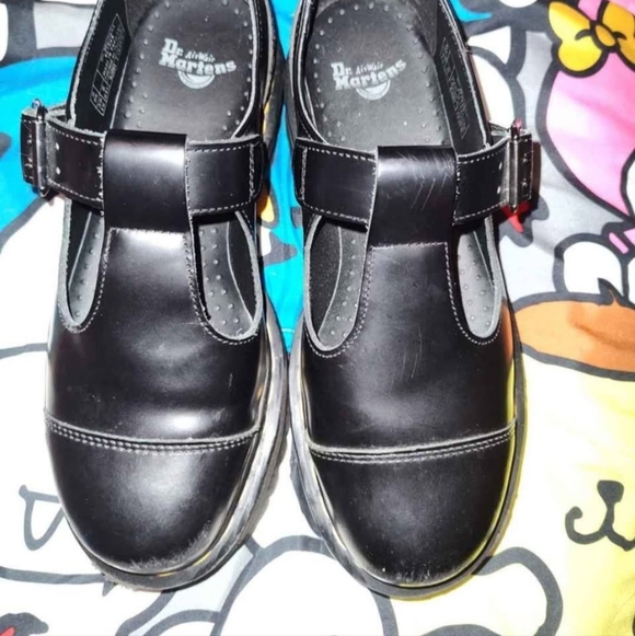 Dr. Martens Bethan Polished Smooth Leather Platform Shoes - Picture 4 of 5